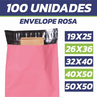 Kit 100 Envelopes de Segurança Rosa  | Embalagem Saco Envios Correios com Lacre em Oferta na Shopee