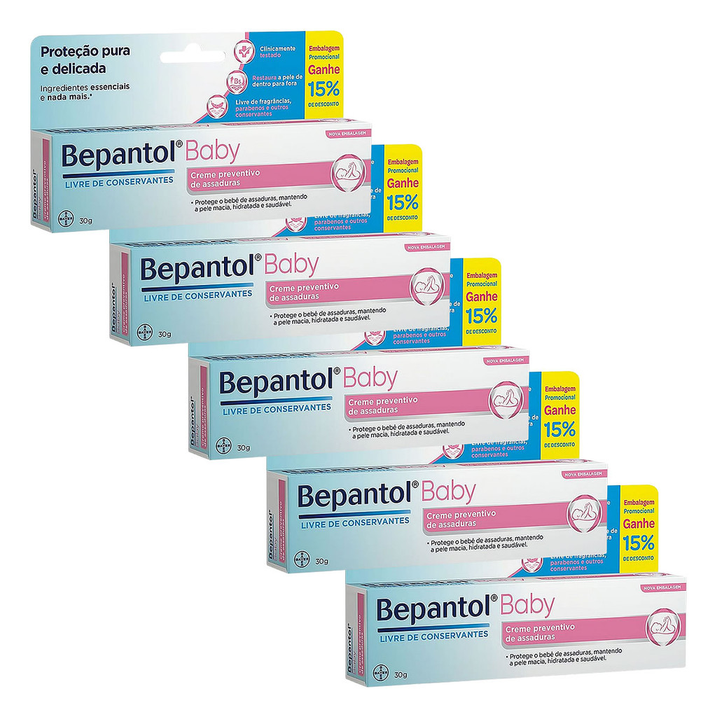 Kit 5 Bepantol Baby 30g com 15% de Desconto em Oferta na Shopee