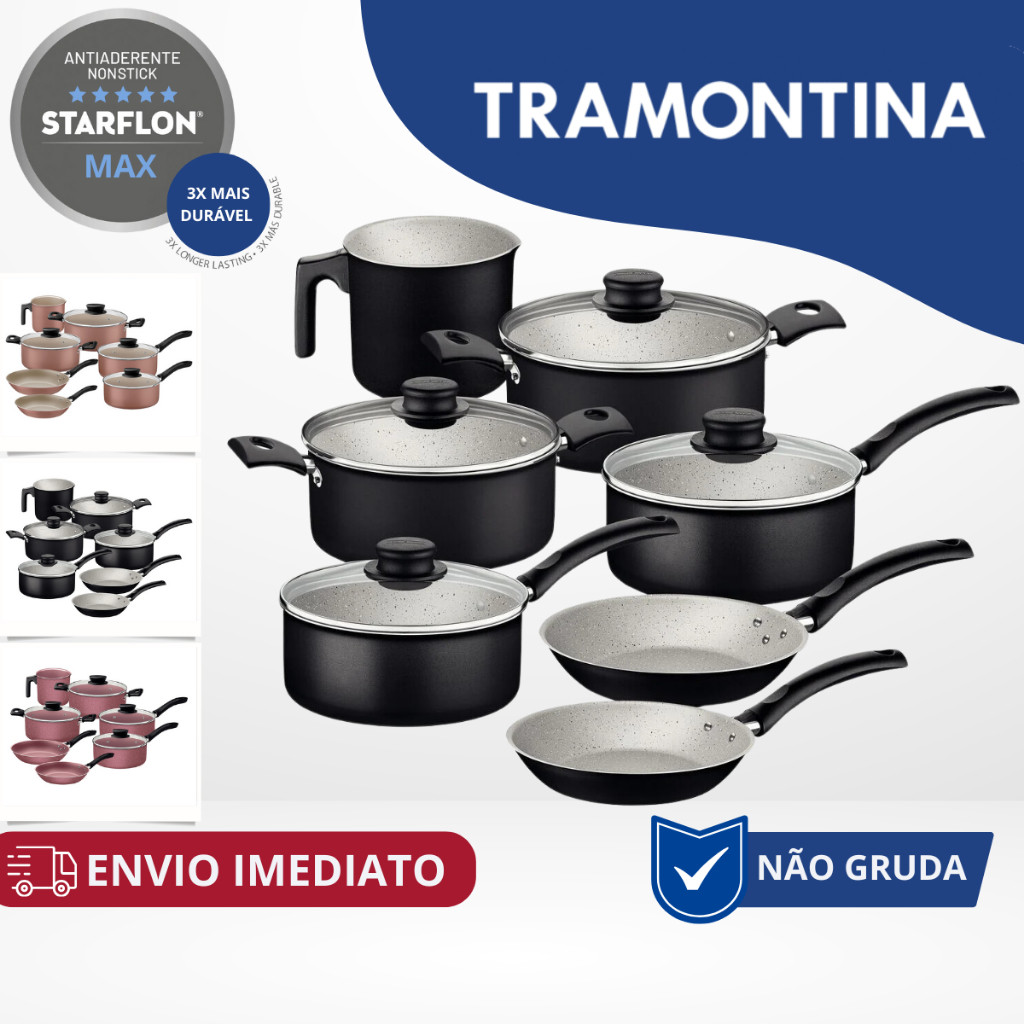 Jogo de Panela Teflon Tramontina - Comprar com Melhor Preço em Utensílios de Cozinha