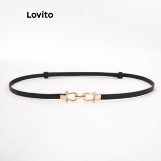(Trendy) Lovito Cinto Casual Básico Para O Dia Dos Namorados Para Mulheres L69AD040 (Preto) em Oferta na Shopee