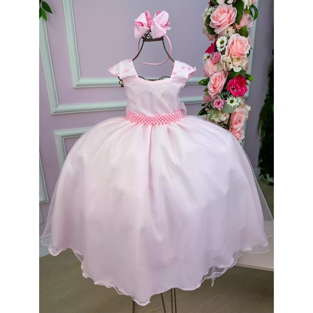 Vestido Giovanella/Giovanela Longo Valentina Rosa Bebe