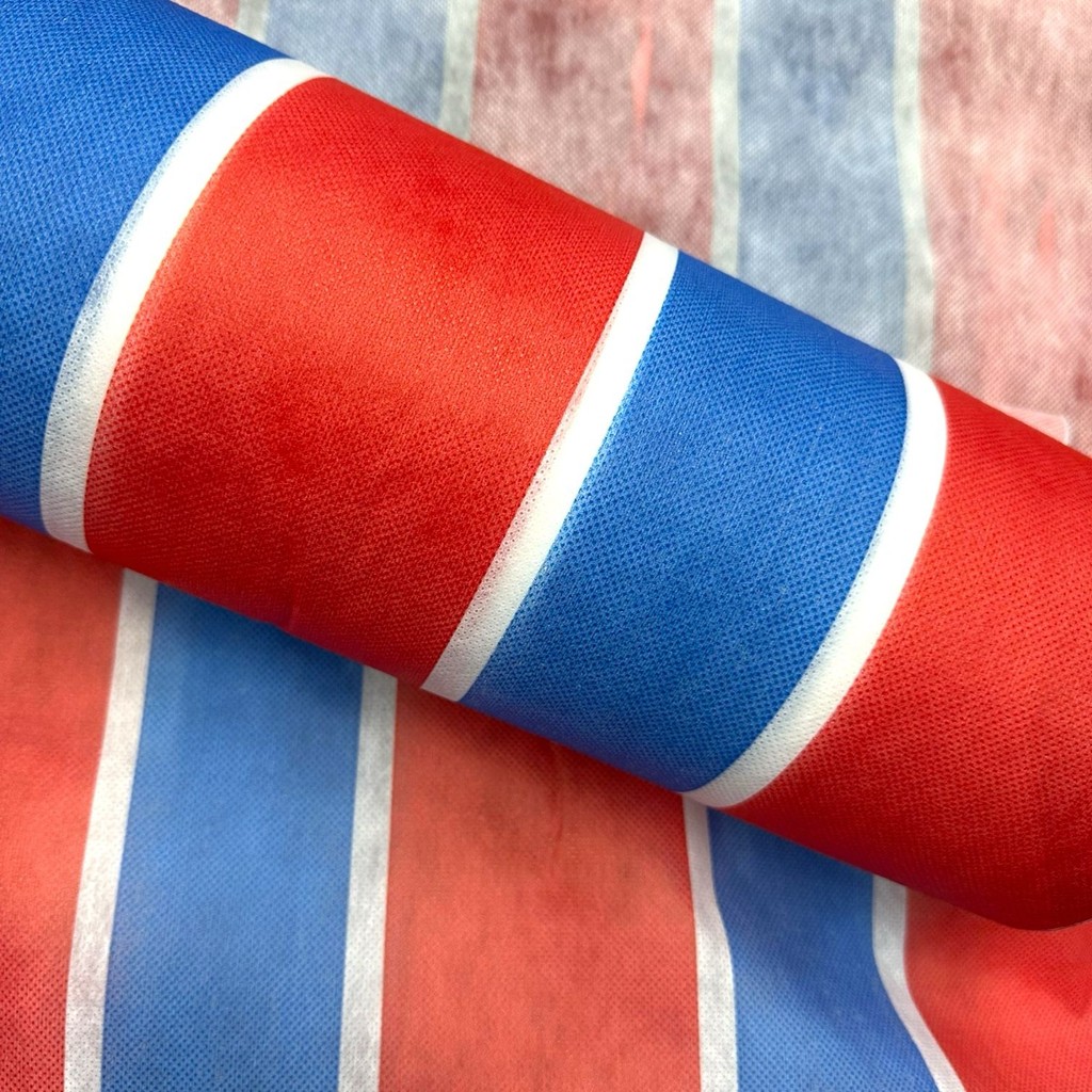 Tnt Estampado Listrado Azul e Vermelho 1m x 1,40m em Oferta na Shopee
