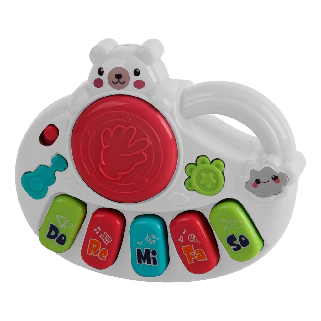 Teclado Musical Infantil Urso Zippy Toys Brinquedo Bebê Criança Educativo Desenvolvimento