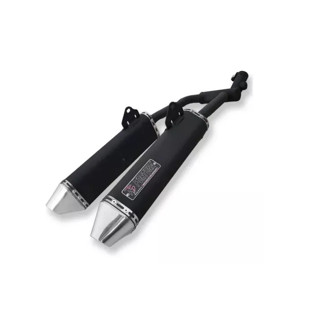 Escapamento Lander /teneré 250 Saída Dupla Tri Preto Fortuna em Oferta na Shopee