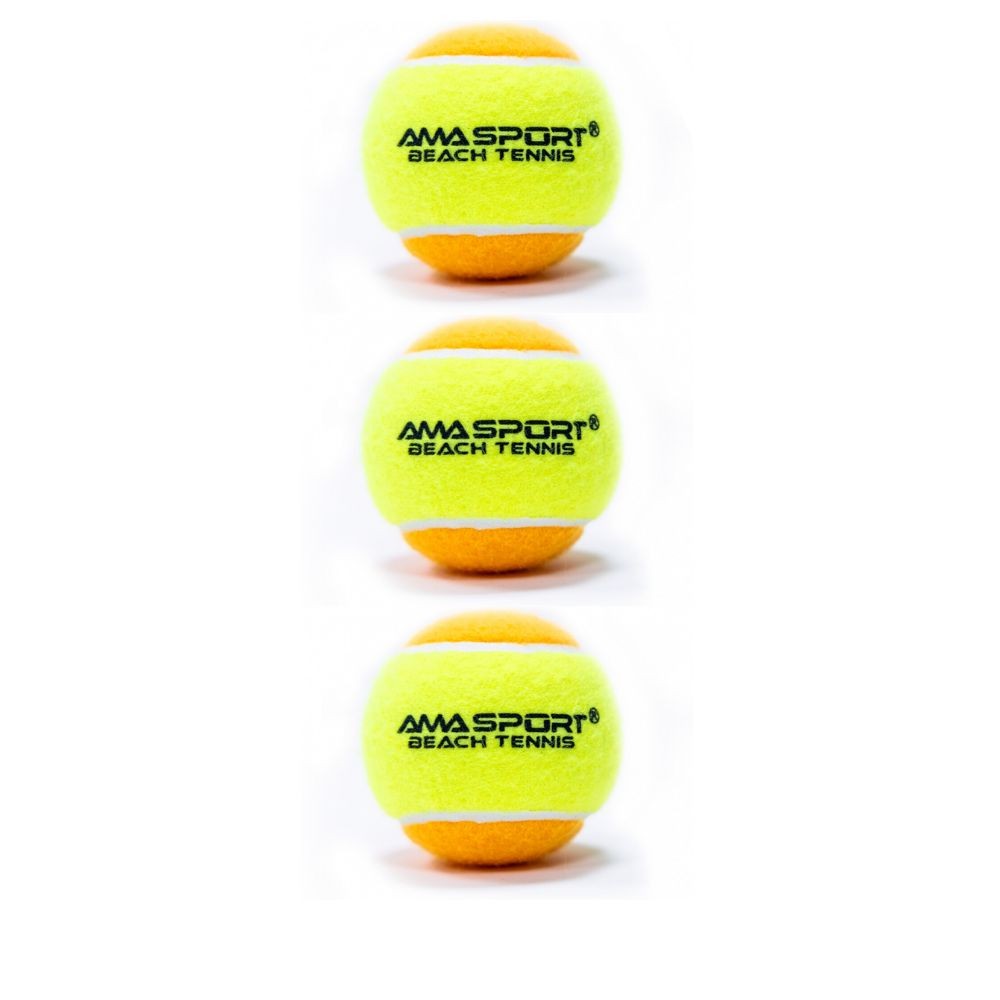 Bola de Beach Tennis Ama Sport -  Pac com 3 Unidades em Oferta na Shopee