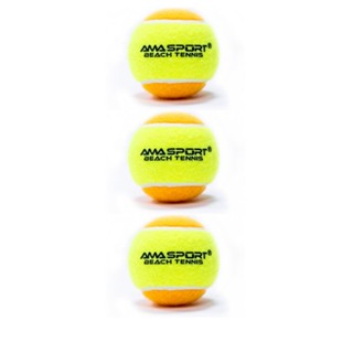 Bola de Beach Tennis Ama Sport -  Pac com 3 Unidades em Oferta na Shopee