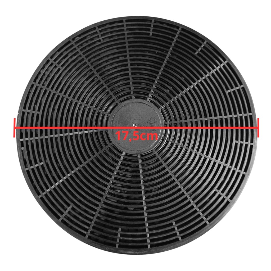 Filtro de carvão depurador coifa fischer slim original (17,5cm) 2 peças