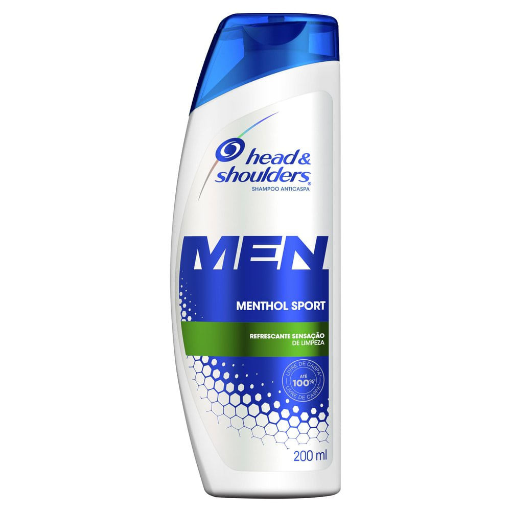 Shampoo Head & Shoulders Men Menthol Sport com 200ml - Beauty
