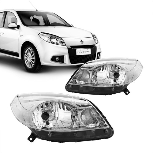 Par Farol Sandero 2012 2013 2014 Manual Cromado