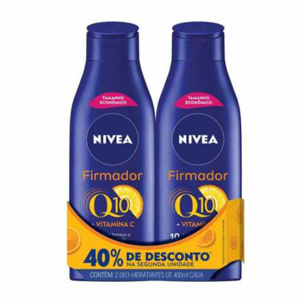 Kit Loção Hidratante Nívea Firmador Q10 com 2 Unidades de 400ml cada - Beauty
