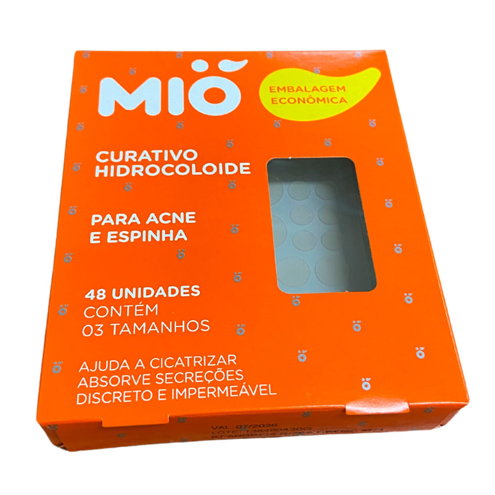 Curativo Hidrocolóide Mió para Acne e Espinha 48 Unidades - Beauty