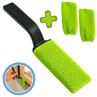 Espátula Transpasse com Cabo Raspador para Limpeza Box e Refil de Microfibra Para Vidros Frestas Portas de Correr em Oferta na Shopee