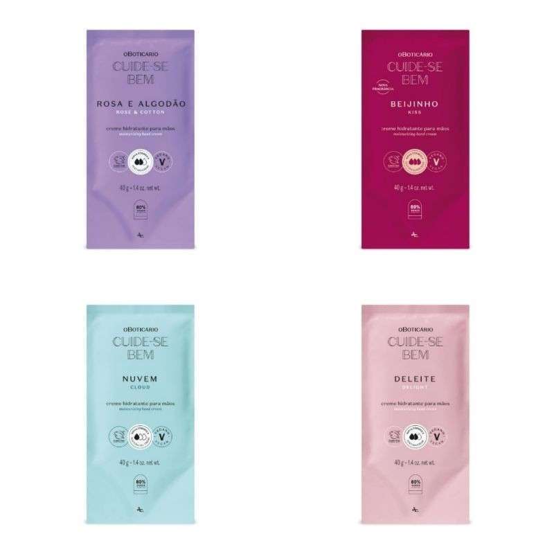 Refil Creme Hidratante para Mãos Cuide-se Bem 40gr VARIAS FRAGANCIAS