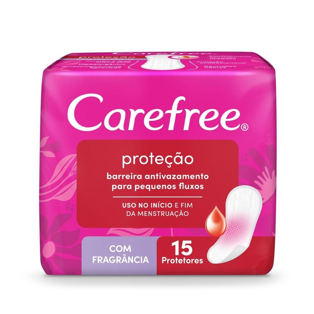Protetor Diário Carefree Proteção com Perfume com 15 unidades em Oferta na Shopee
