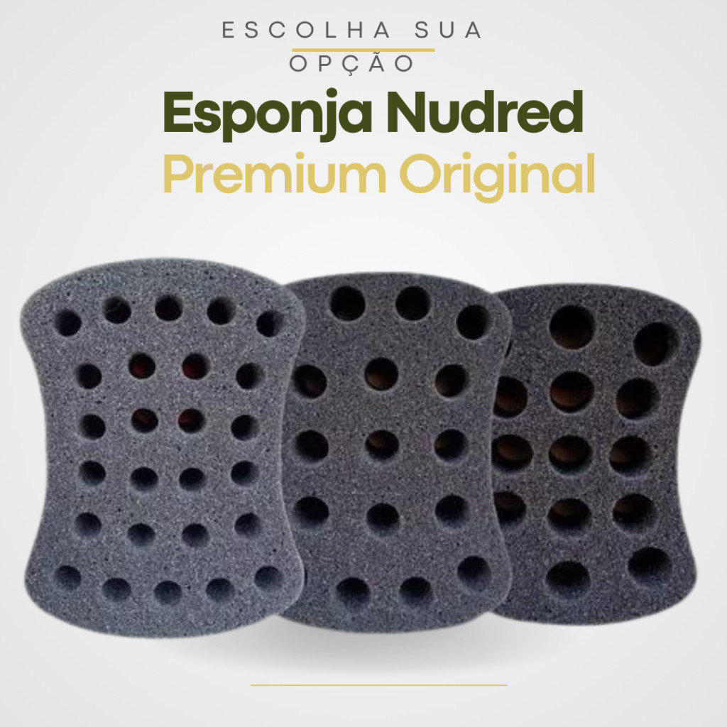 Esponja Nudred Bucha Enrolar Cabelo + Cera incolor 70g