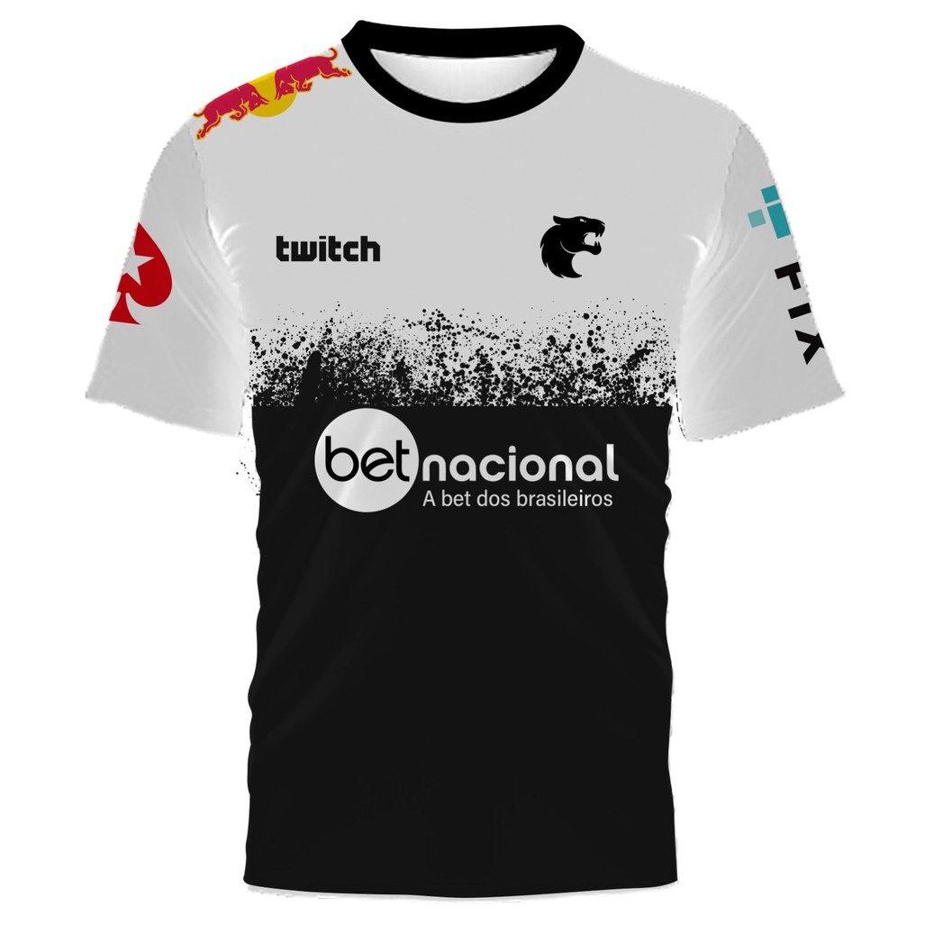 Camiseta Blusa Game 3D Camisa Jogo Poliéster Fur14 Time Unissex Competição Gamer Estilo Digital