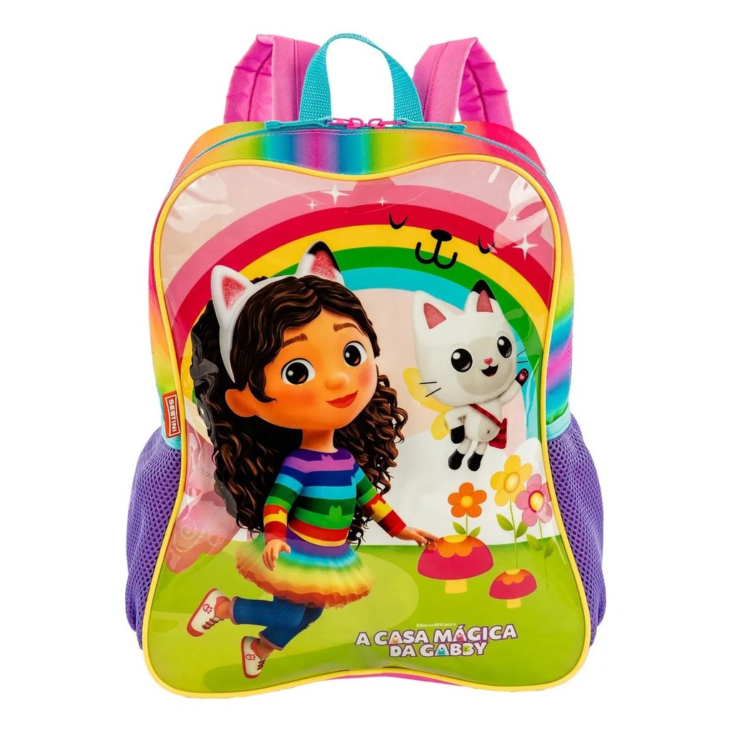 Mochila de Costa Escolar Infantil Casa Mágica Da Gabby Fadas - 14 L em Oferta na Shopee