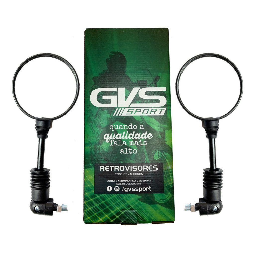 Retrovisor Redondo Articulado Gvs Sport Rosca Honda em Oferta na Shopee