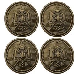 Botão Brasão Imperial Com Pezinho Tam 40. - 25,40mm - Kit 10 Uni.