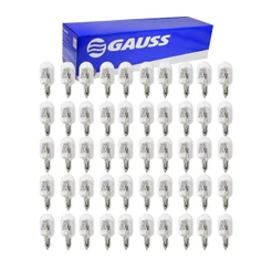 Kit 50 Lâmpada Pingo D'Água Lâmpada Pingão W5W 12v 5W Halógena Universal Gauss GL2825