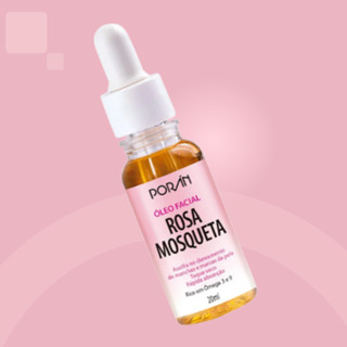 Óleo De Rosa Mosqueta 100% Puro Facial Vegano 20 ML Concentrado Poran em Oferta na Shopee