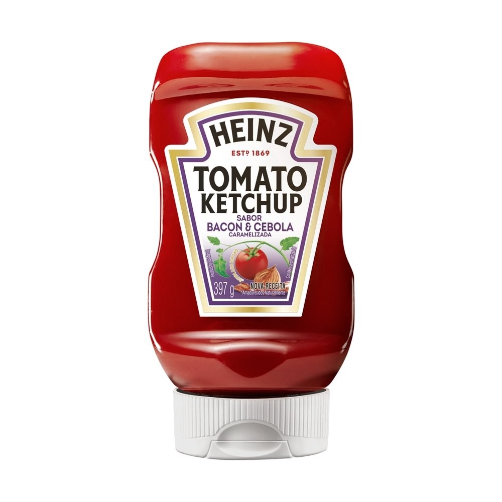 Ketchup Heinz Bacon e Cebola Caramelizada 397g - Embalagem com 16 Unidades em Oferta na Shopee