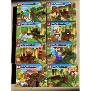 Kit Blocos de Montar My World 8 em 1 – Mini Construções Pixeladas ou Robô Gamer em Oferta na Shopee