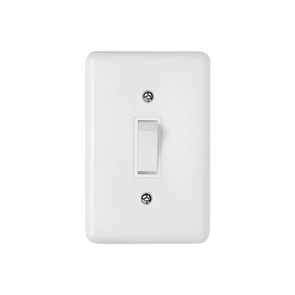 Conjunto 1 Interruptor Paralelo Com Placa Stylus 250V/6A Branco 4 X 2 2022 Ilumi