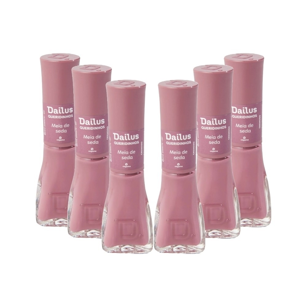 Kit Esmaltes Dailus Cremoso Queridinhos Meia De Seda (6 unidades) - Beauty