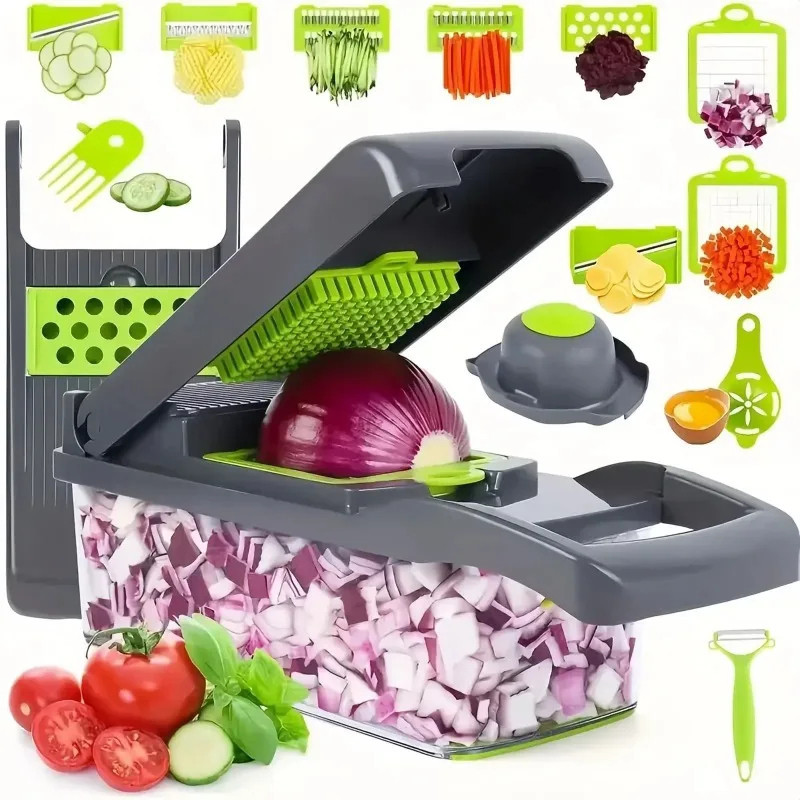 Chopper multifuncional Cortador Profissional Multiuso Cozinha Nicer Fatiador Ralador De Legumes Verduras Frutas Alimento