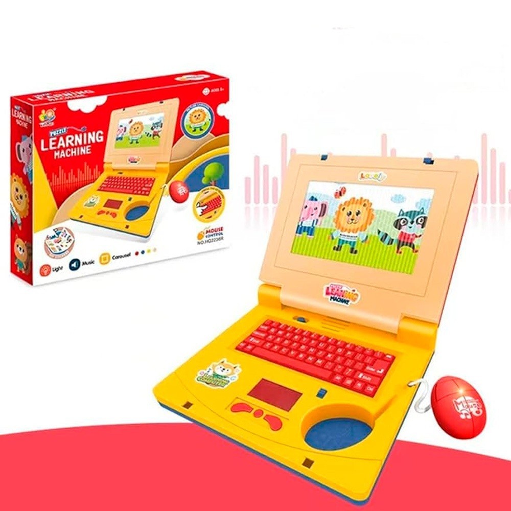 Notebook Brinquedo Laptop Computador Infantil Musical Luz e Educativo Meninos e Meninas