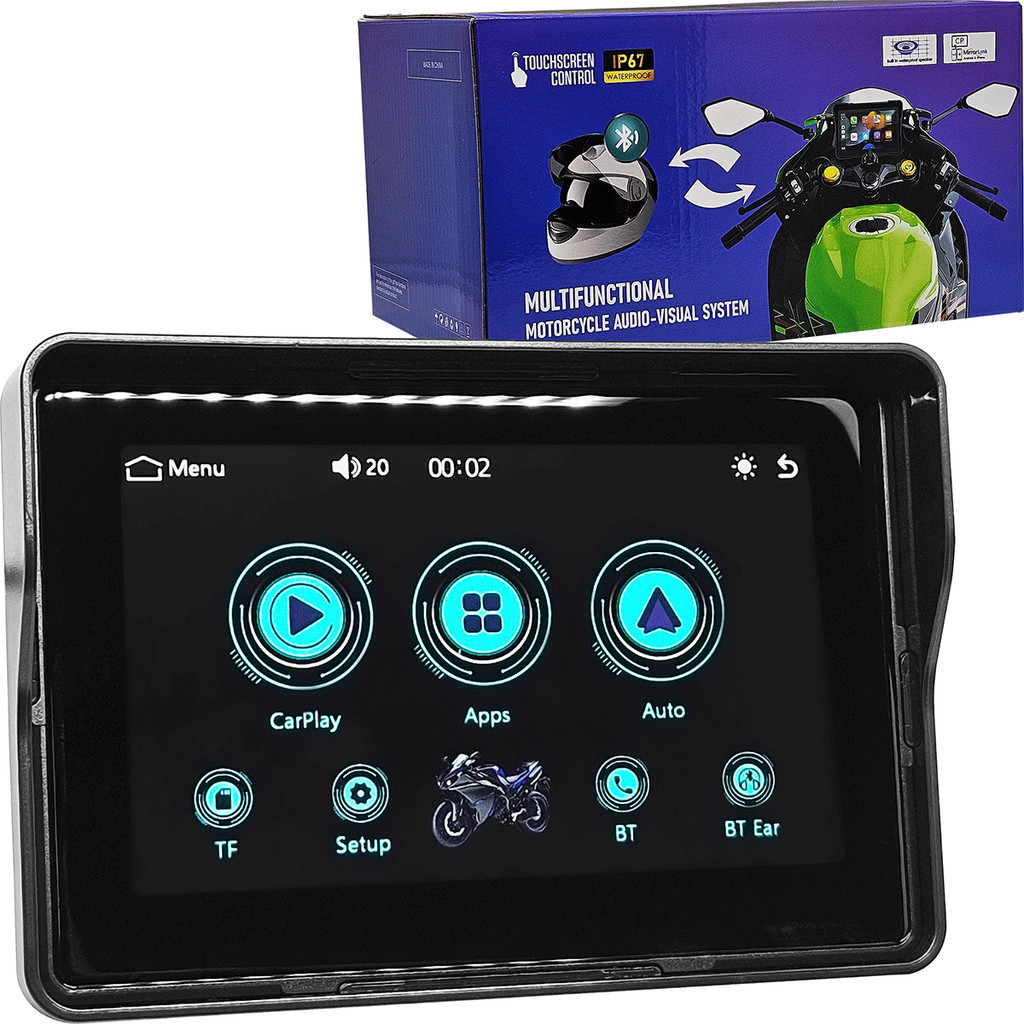 Mp5 para Moto 5"  Bluetooth Duplo Carplay Android auto