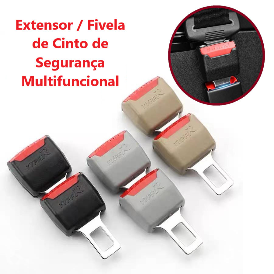 Par de Fivela Extensor Cinto de Segurança Bloqueio Extensão de Carro Universal Trava Conversor Multifuncional Par de Fivela Extensor Cinto de Segurança Bloqueio Extensão de Carro Universal Trava Conversor Multifuncional