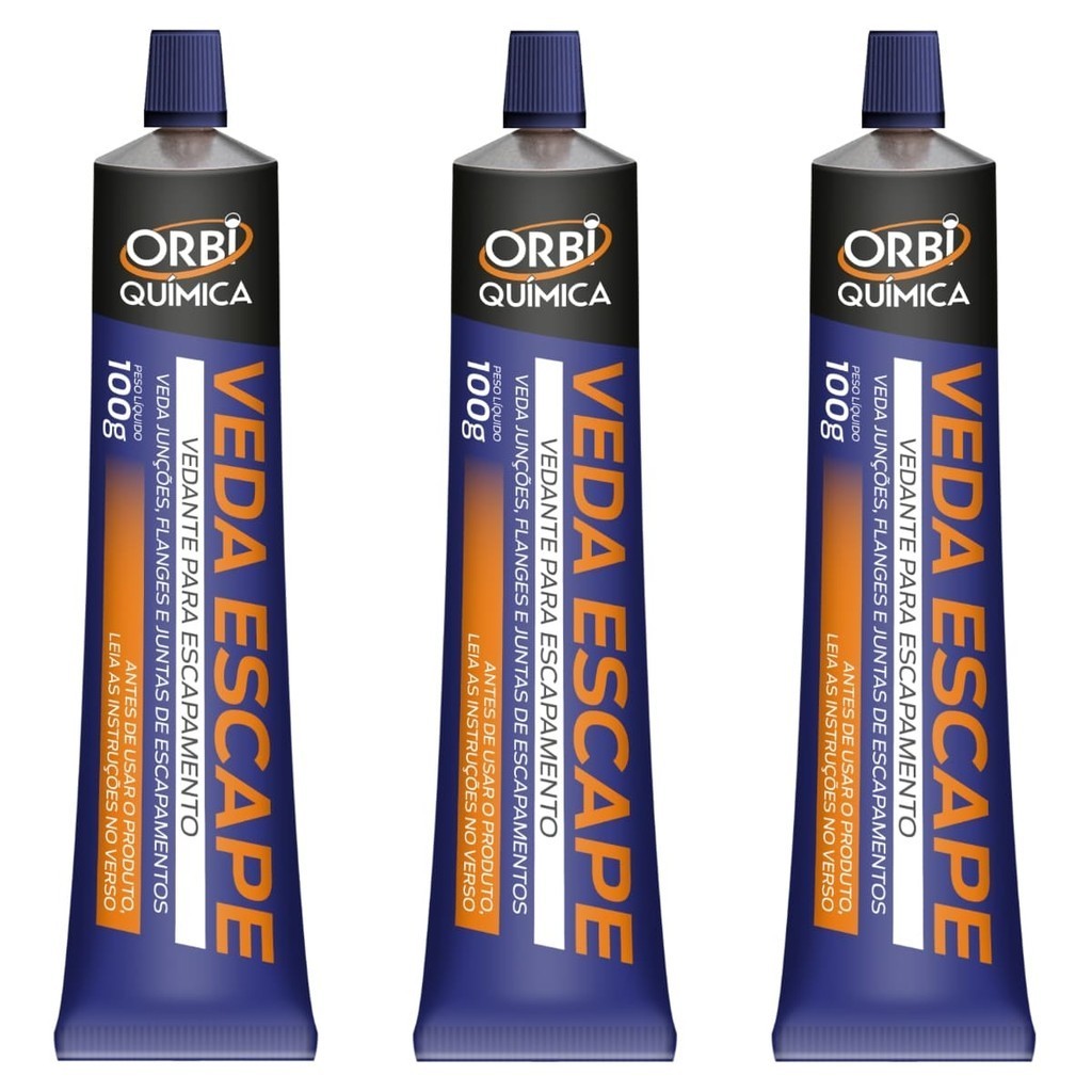 Kit Com 3 Unidades Veda Junções Flanges Juntas De Escapamentos Orbi 100g em Oferta na Shopee