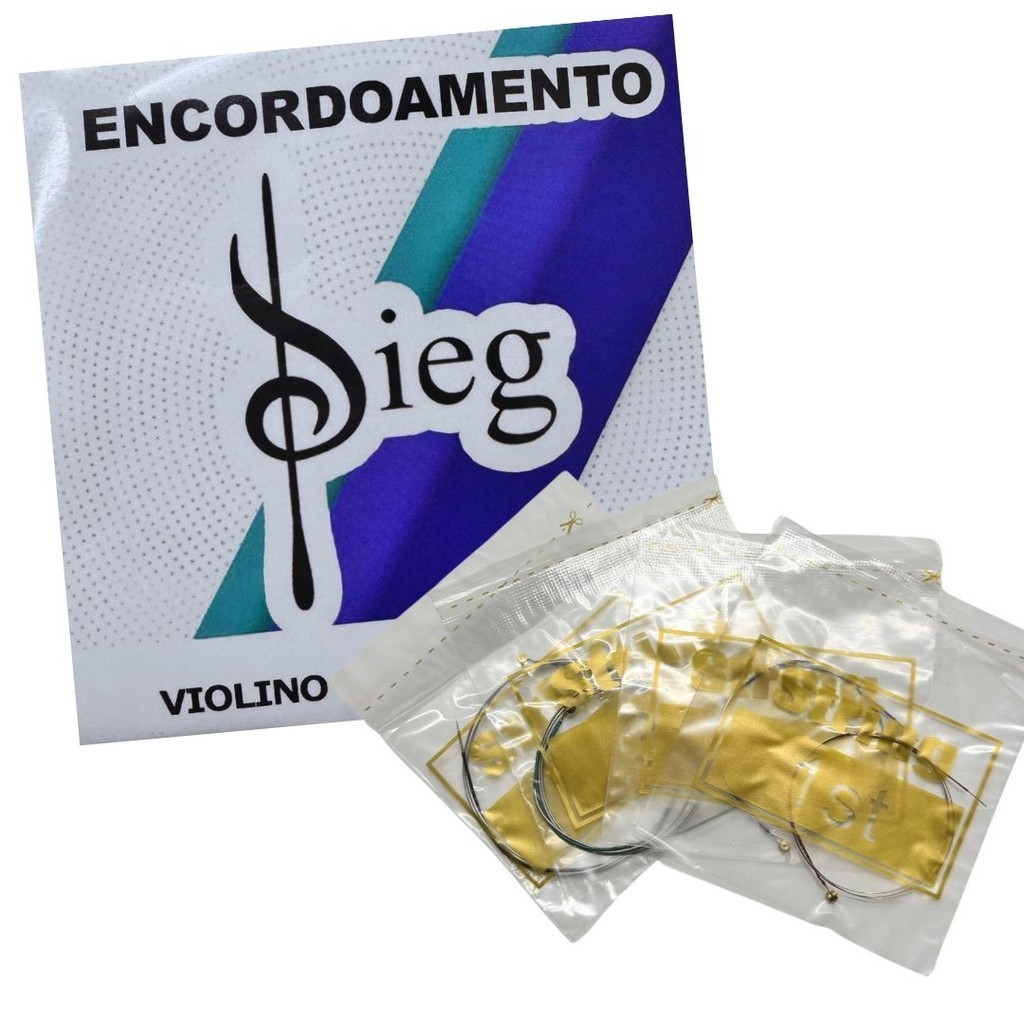 Encordoamento Completo para Violino Jogo de Cordas de Aço - Sieg Medium -3/4 - 4/4 em Oferta na Shopee
