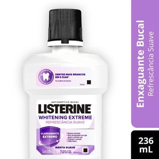 Enxaguante Bucal Listerine Whitening Extreme Menta 236ml em Oferta na Shopee