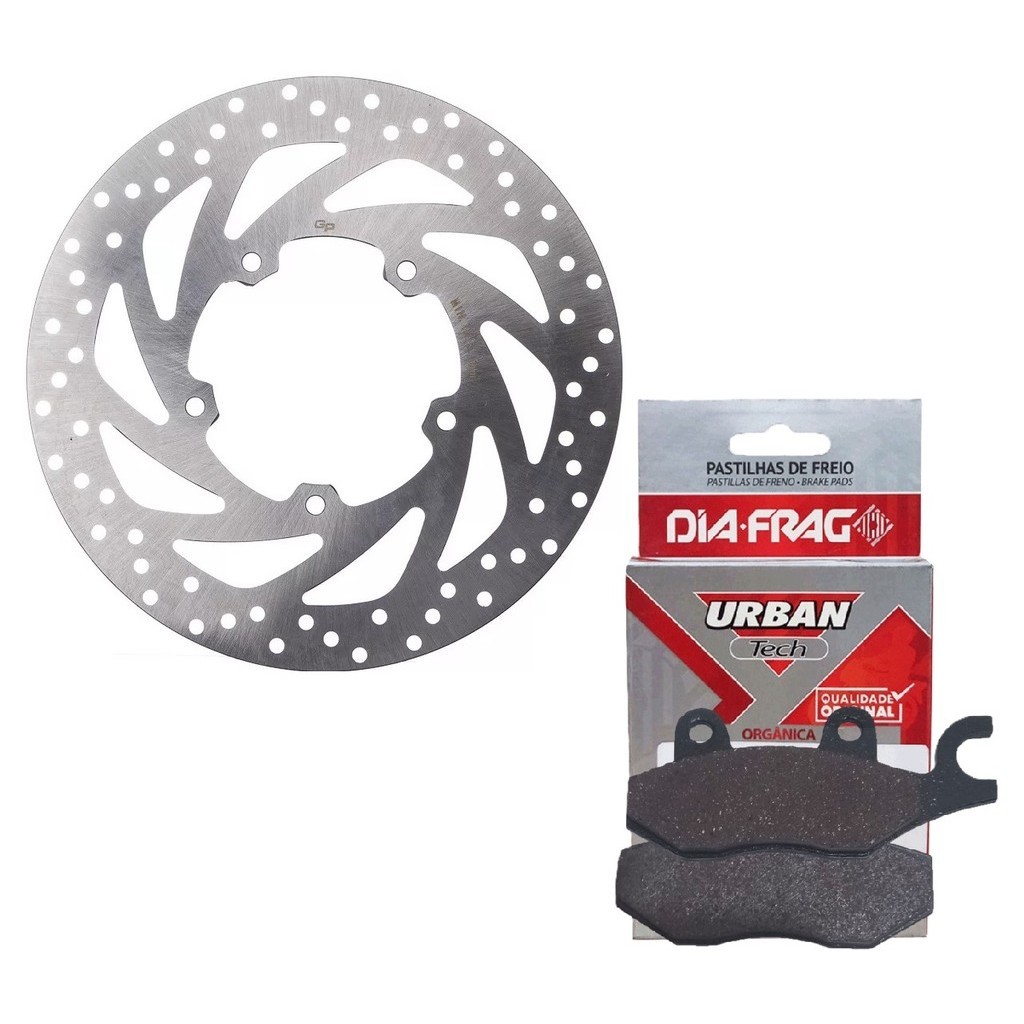 Disco de Freio Dianteiro Fazer 250 2005-2015 + Pastilhas Diafrag em Oferta na Shopee