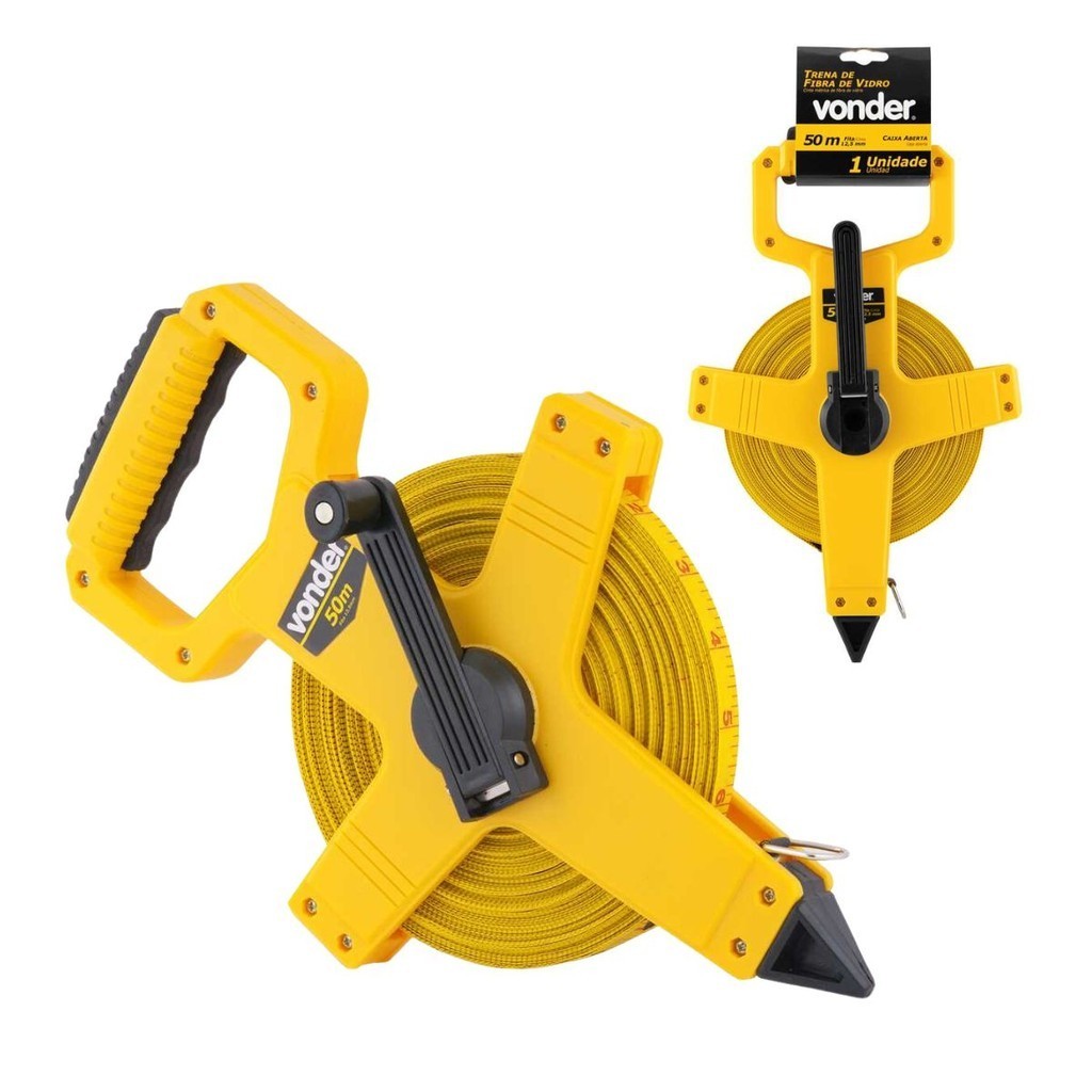 Trena de fibra longa caixa aberta com 50 metros VONDER em Oferta na Shopee