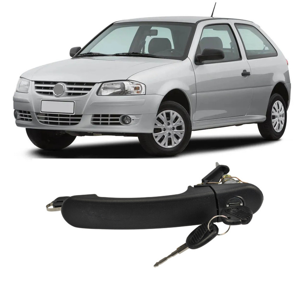 Macaneta Externa Gol Parati G3 1999 a 2005 Com Chaves Preta Compativel Lados Direito Esquerdo em Oferta na Shopee