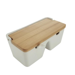 Saleiro de Mesa Lyor Bianco de Ceramica Branco 19cm x 9cm em Oferta na Shopee