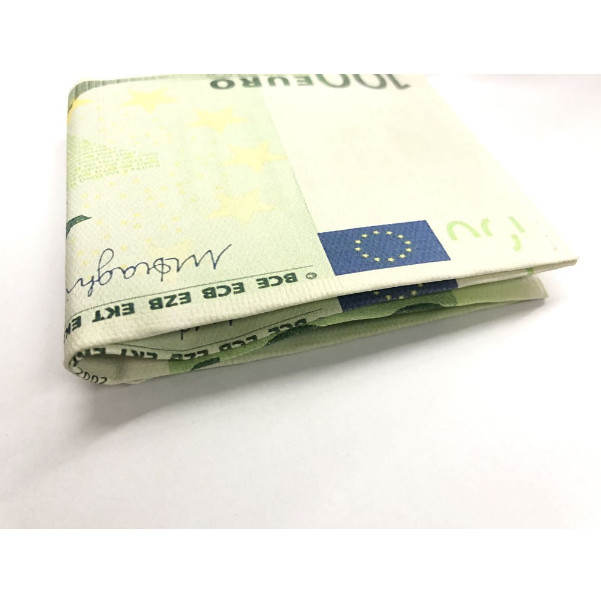 Carteira Estampada De Notas Estrangeiras Dólar Euro Real em Oferta na Shopee