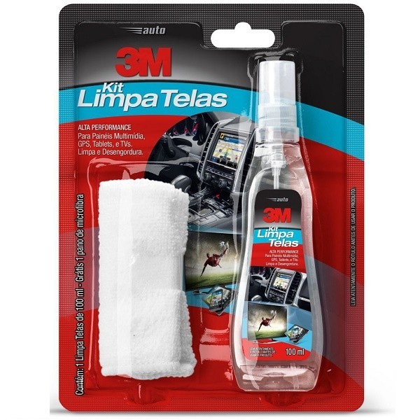 Kit Limpa Telas 100 ML com Pano de Microfibra 3M