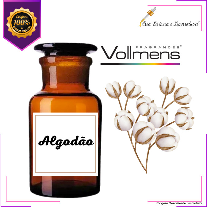 Essência Concentrada Algodão Vollmens Para Aromatizador - Velas - Sabonetes - Perfumes em Oferta na Shopee