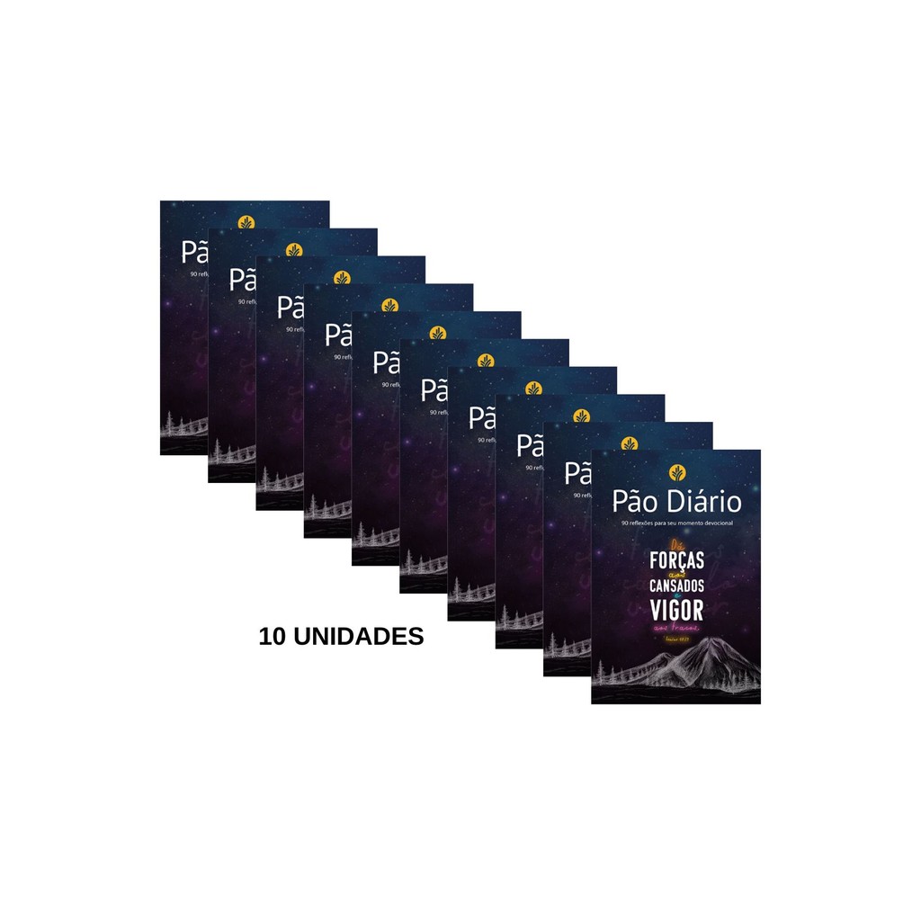 Kit 10 Livros Pão Diário | 90 reflexões para seu momento devocional | Capa Vigor | Publicações Pão Diário