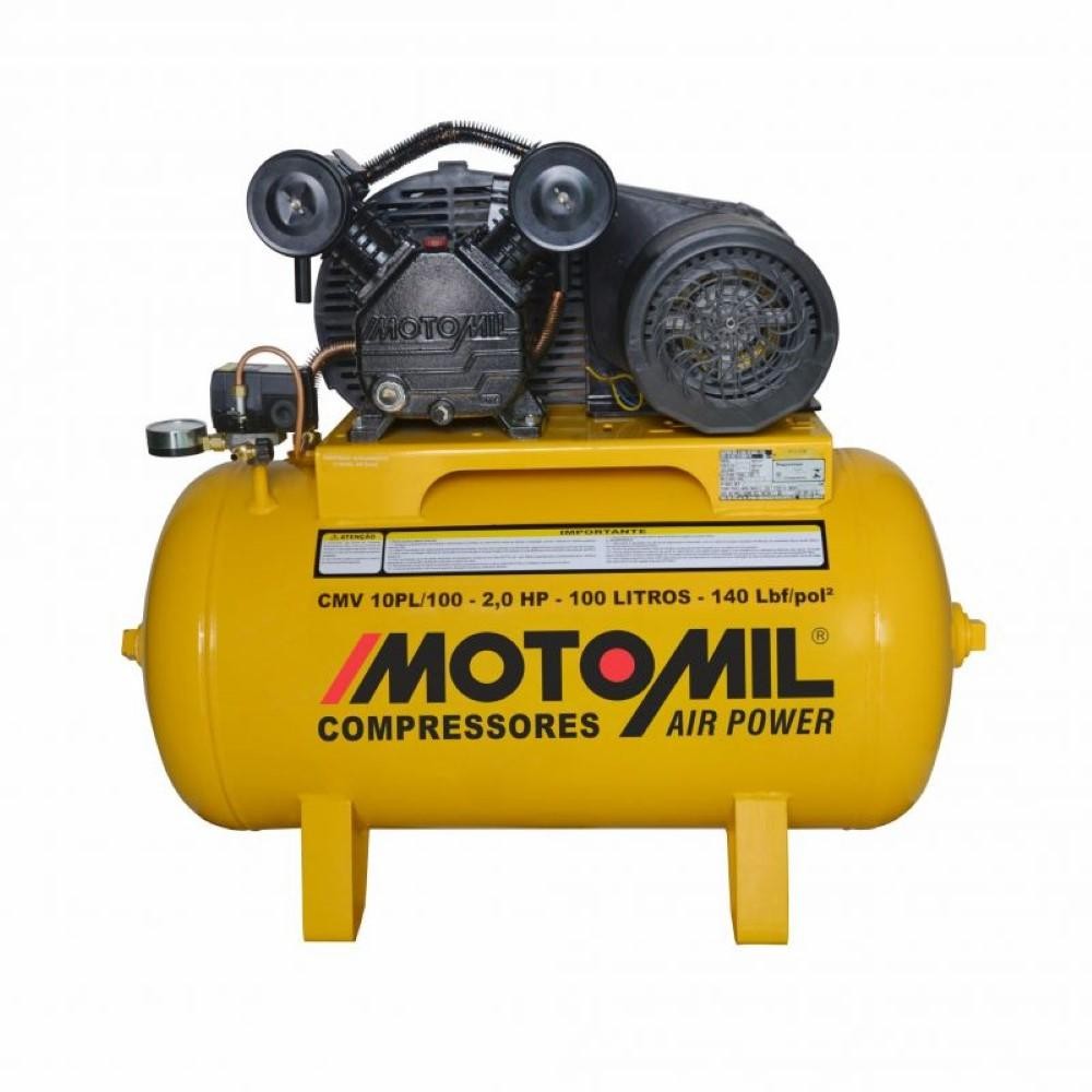 Compressor Air Power Monofásico 127V CMV-10PL/100A Motomil em Oferta na Shopee