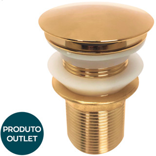 Valvula Click1 1/4 Dourada Brilhosa Outlet Ralo De Pia Banheiro Aço Inox Tampa Click Inteligente em Oferta na Shopee