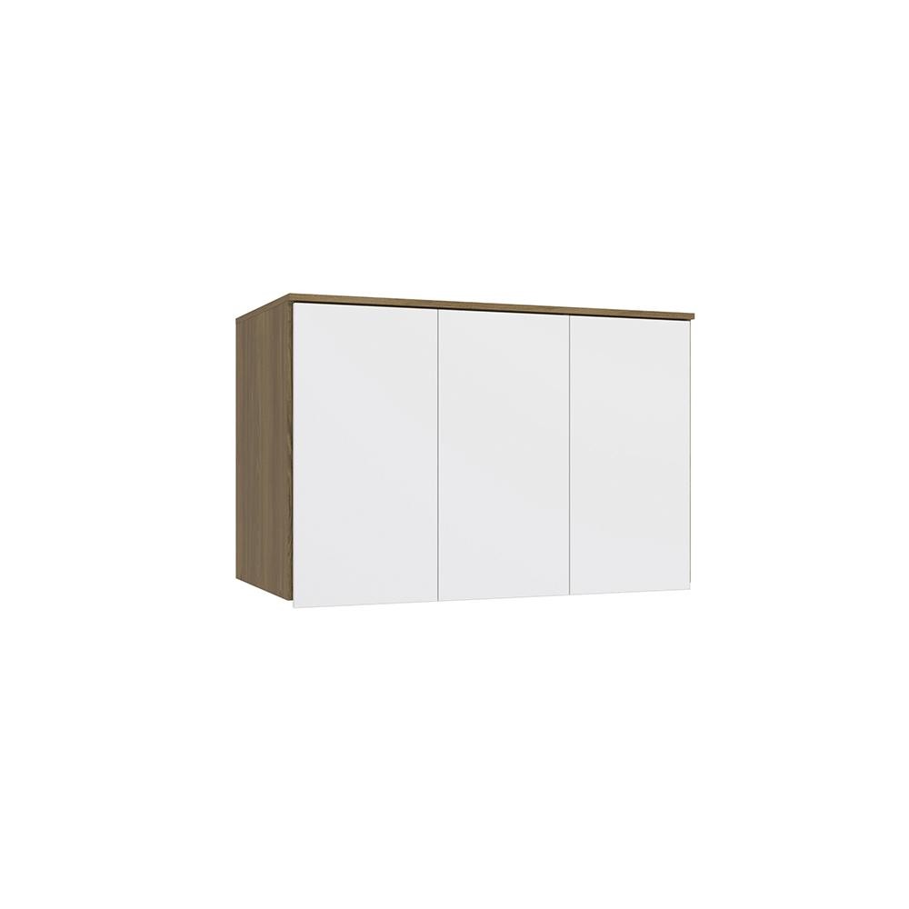 Armário Aéreo 3 Portas Kappesberg Adapt Nogueira/Branco em Oferta na Shopee