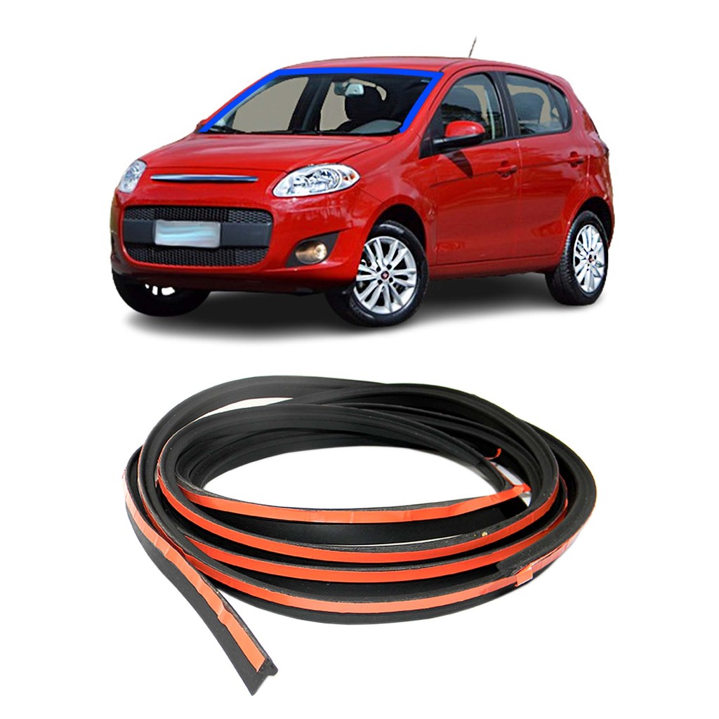 Borracha Arremate Trave Adesivada Vidro Parabrisa Fiat Palio 2012 a 2016 Borrachauto