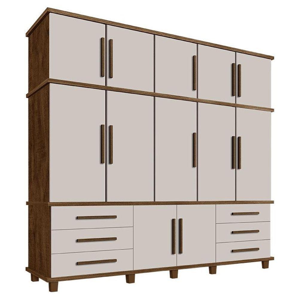 Guarda Roupa Casal Londres Malbec Off White - Luapa Móveis em Oferta na Shopee