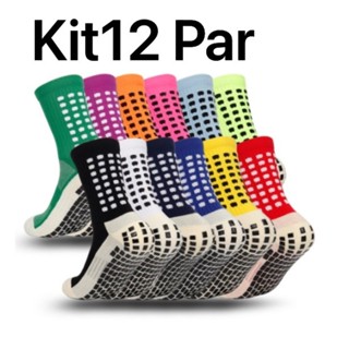 KIT12  Meia Esportiva De Silicone Unissex Para futebol em Oferta na Shopee